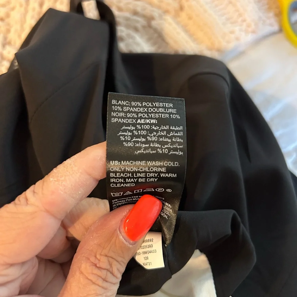 White House Black Market SL Overlay Black and Ecru Jumpsuit - Picture 8 of 14